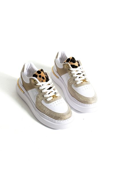 ALEMDAR AYAKKABI Pantofi de damă GLINT White Gold Glitter