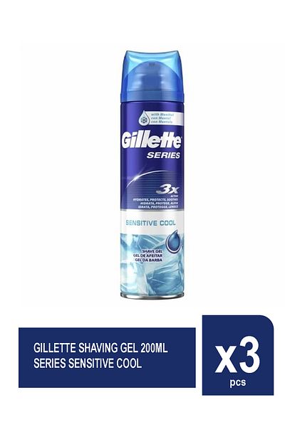 Gillette SHAVING GEL 200ML SERIES SENSITIVE COOL X 3