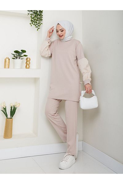 Moda Krash بدلة رياضية مفصلة بأكمام بالون
