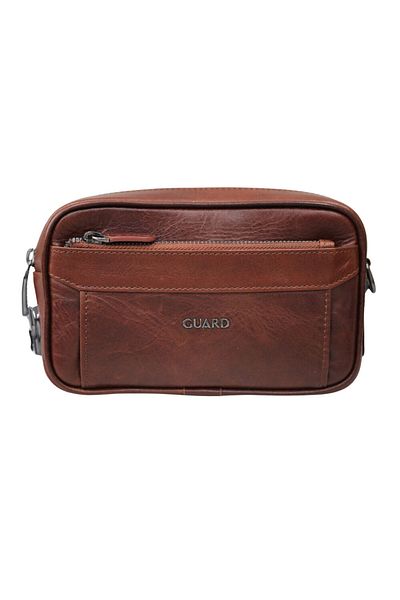 GUARD Tan Genuine Leather Unisex Handbag with Combination - Grd 250308 Wt1859