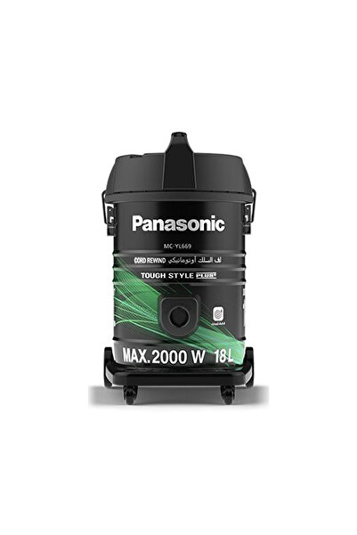 PANASONIC مكنسة كهربائية 2000 واط 18 لتر MC-YL669G747 - أسود