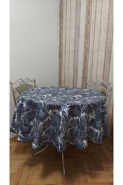 gonk Round, Duck (Liquid Pusher, Stain-Resistant) Fabric, Tablecloth