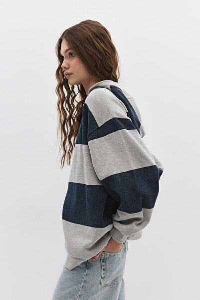 No Matter What Hooded Striped Sweatshirt