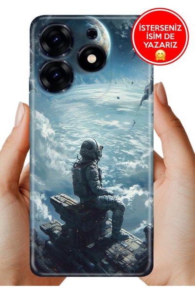 TECNO Spark 10 Pro Kılıf Lüks Desenli Silikon Cover Case Galaksi Manzara