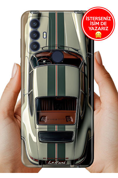 TCL 30 SE Uyumlu Kılıf Lens Korumalı Full Desen Arka Silikon Klasik Araba