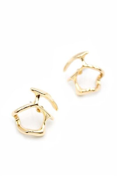 MENESSA أقراط معدنية ذهبية