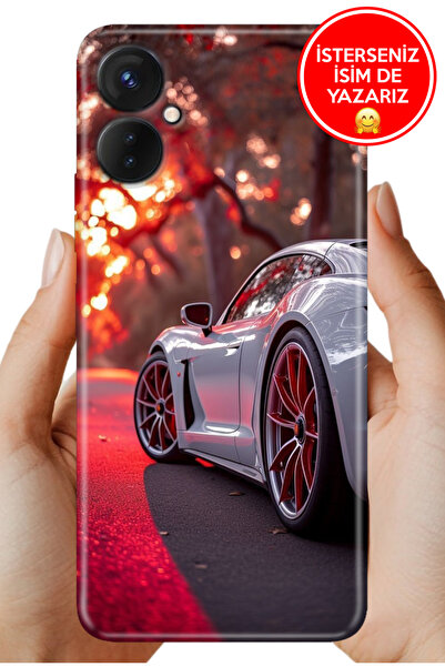 TECNO Spark 9-Pro Kılıf Rubber Esnek Silikon Tam Koruma Spor Araba