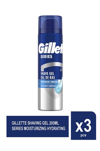 Gillette SHAVING GEL 200ML SERIES MOISTURIZING HYDRATING X 3