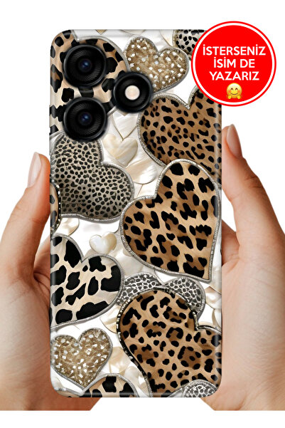 TECNO Spark 10C - 10 4G Kılıf TPU Resimli Silikon Kalp90210