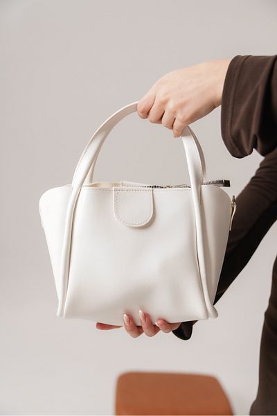 Moda Değirmeni Geantă albă de mână și de umăr pentru femei MD1275-316-0003