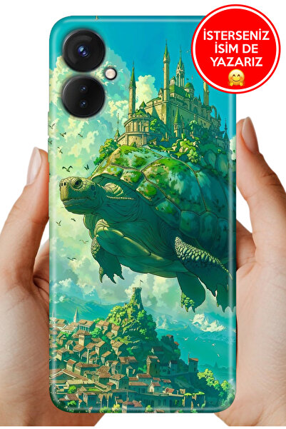 TECNO Spark 9-Pro (KH7n) Kılıf Desenli Baskılı Lens Korumalı Silikon Turtle Art