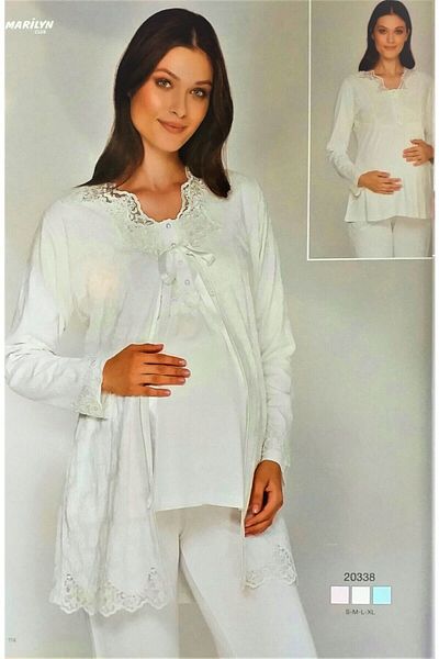 Marilyn Pijama Maternity Pajama Set with Dressing Gown