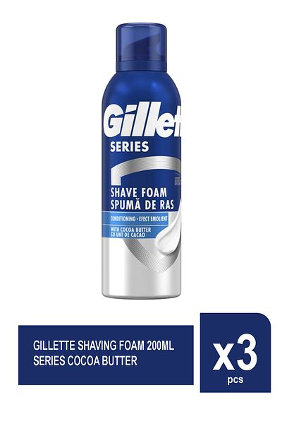 Gillette SHAVING FOAM 200ML SERIES COCOA BUTTER X 3