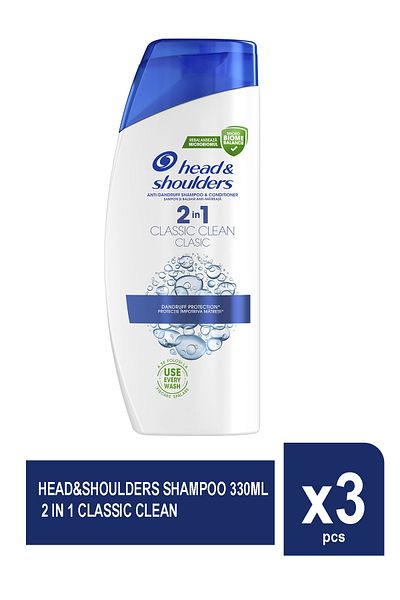 Head&Shoulders ȘAMPON 330ML 2 ÎN 1 CLASIC CLEAN x 3