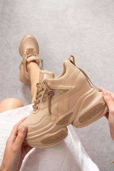 Modanizm Zeugma Nude Hidden Heel Nude Sneakers