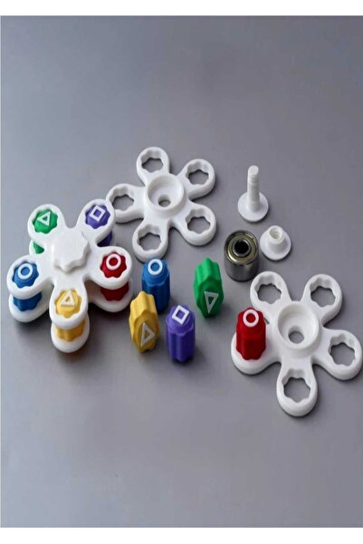 GOGU TOYS Squid Game 5 Taş Oyun Seti Gonggi Spinner (STRES ÇARKI) 2. Si Bir Arada