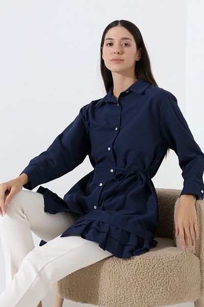 ensade Daisy Button Skirt Layered Woven Tunic