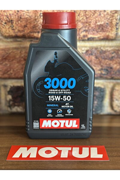 Motul 3000 15W-50 MINERAL MOTOR YAĞI 1 LİTRE YENİ SERİ