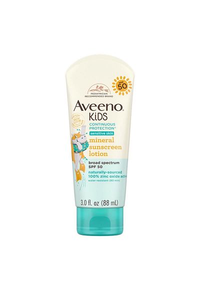 AVEENO 50 SPF Kids Mineral Sunscreen Sun Cream - 88 ml