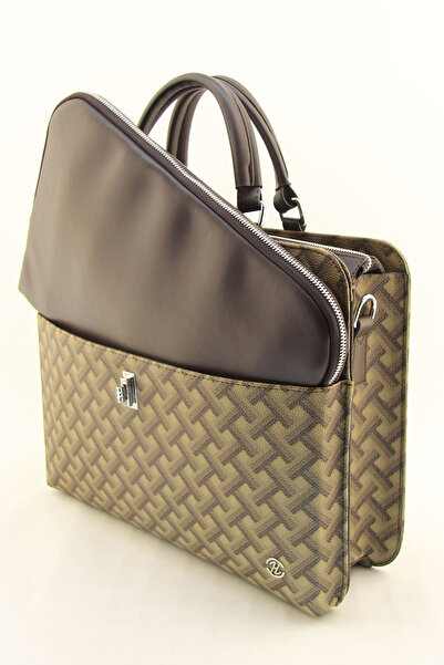 HNB Унісекс картата коричнева 15 & 15,6 дюймів сумка для ноутбука та документів