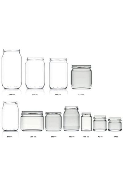 Paşabahçe 210 Cc Glass Jar with Lid 48 Pack Canned Baby Food Jar