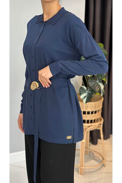 Missemramiss Navy Blue Elegante Cardigan 4716