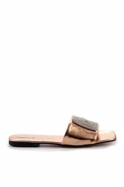 Bambi Metallic Bronze Women's Slippers K04192163209