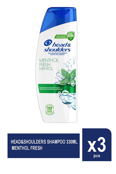 Head&Shoulders ȘAMPON 330ML MENTOL FRESH X 3