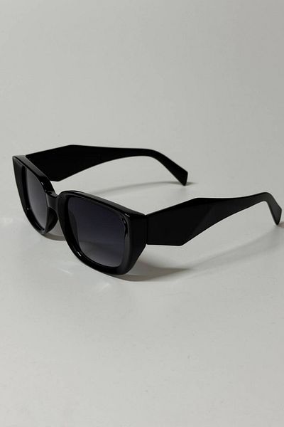 MACERATİ Ochelari de soare unisex negri cu model vintage cu detaliu model diamant