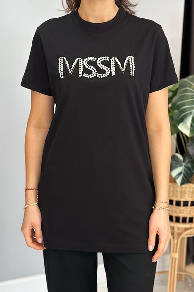 Missemramiss Black Stone Tshirt Tunic 4741