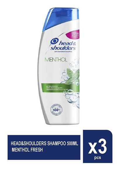 Head&Shoulders ȘAMPON 500ML MENTOL FRESH X 3