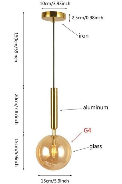 A F N LIGHTING Nordic Style Chandelier for Bedroom, Bedside Chandelier, Pendant Light for Restaurant