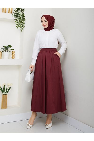 Güba Ticaret Imported Satin, Pocketed, Elastic Skirt