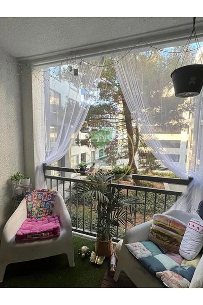 Perdeplus Balcony Tulle Curtain, Rope Rustic Channel Single Wing Terrace, Garden, Gazebo Tulle, No Ironing
