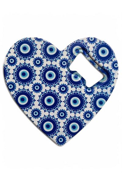 GALATA GIFT Magnet - Bottle Opener - Soda Pop with Evil Eye Beads - Refrigerator Magnet