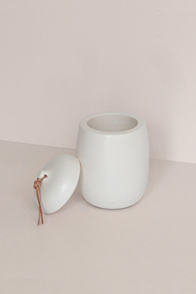 Ghogol Home Rome m Counter Top Concrete Storage Container - Jar 380 ml