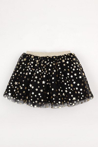 Le Mabelle Black Star Printed Girl's Tulle Skirt - Pauline