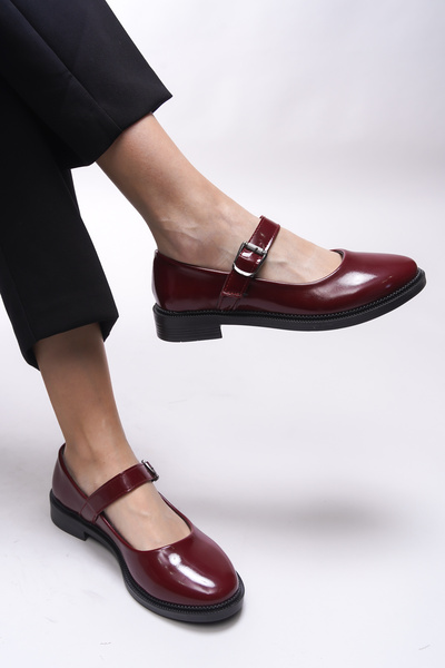 Riccon Saelheira Kadın Babet 0012250 Bordo Rugan