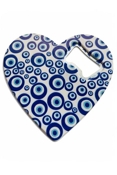 GALATA GIFT Magnet - Bottle Opener - Soda Pop with Evil Eye Beads - Refrigerator Magnet