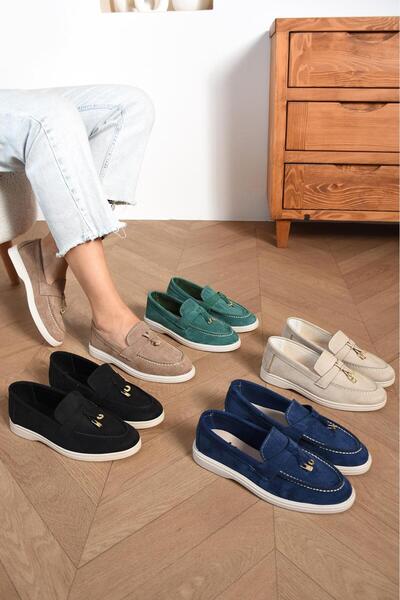 topukludünyası Günlük Loafer Kadın Babet Ayakkabı