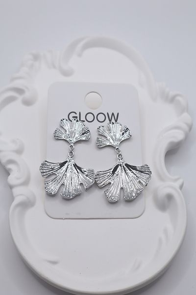 DEMOKAN Women's Earrings Serrated Symmetrical Leaf 5 cm Earrings