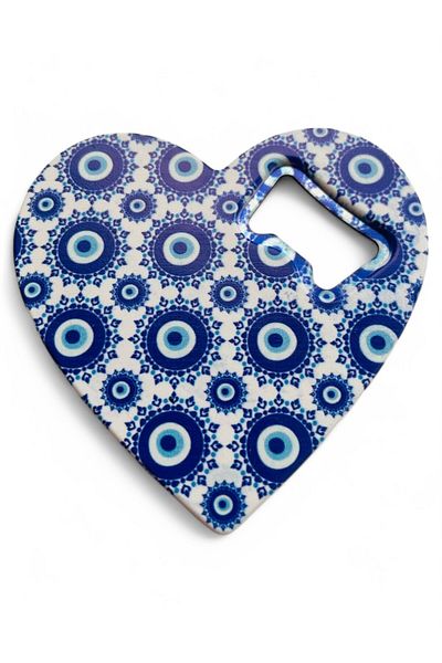 GALATA GIFT Magnet - Bottle Opener - Soda Pop with Evil Eye Beads - Refrigerator Magnet