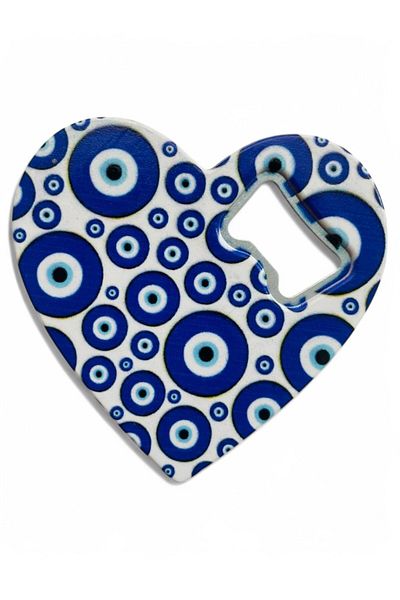 GALATA GIFT Magnet - Bottle Opener - Soda Pop with Evil Eye Beads - Refrigerator Magnet