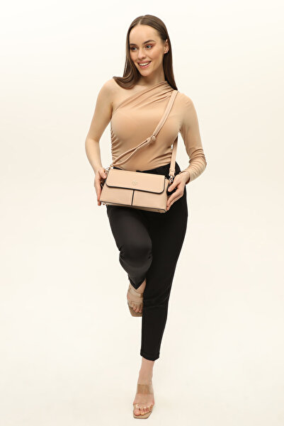 Morpelikan Women's Hand Shoulder Bag with Logo Detail