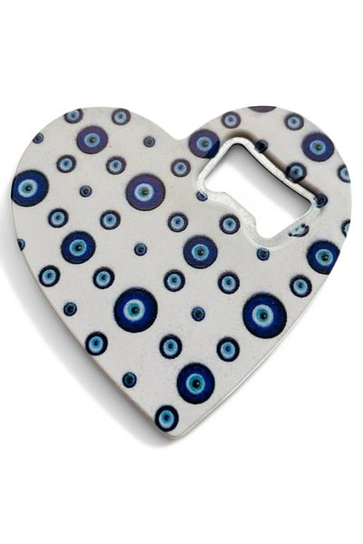 GALATA GIFT Magnet - Bottle Opener - Soda Pop with Evil Eye Beads - Refrigerator Magnet