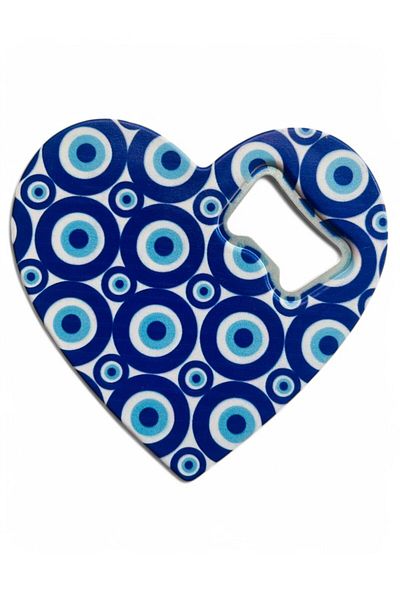 GALATA GIFT Magnet - Bottle Opener - Soda Pop with Evil Eye Beads - Refrigerator Magnet