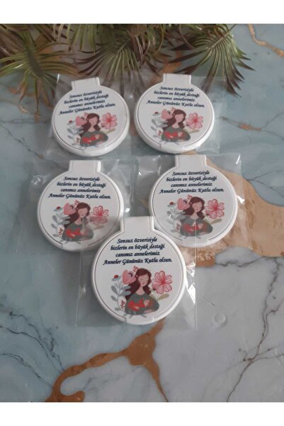 Mira Baskı Anneler Günü Hediyelik Cep Aynası 20 adet