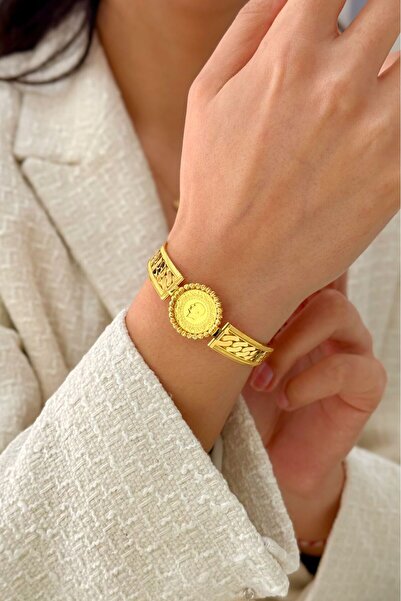 SEYHAN KUYUMCULUK Çeyrek Altınlı Kelepçe Bilezik