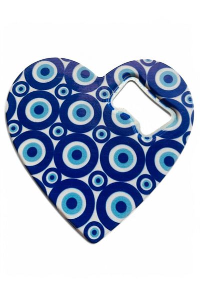 GALATA GIFT Magnet - Bottle Opener - Soda Pop with Evil Eye Beads - Refrigerator Magnet