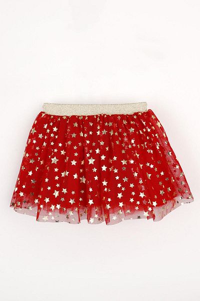 Le Mabelle Red Star Printed Girl's Tulle Skirt - Pauline